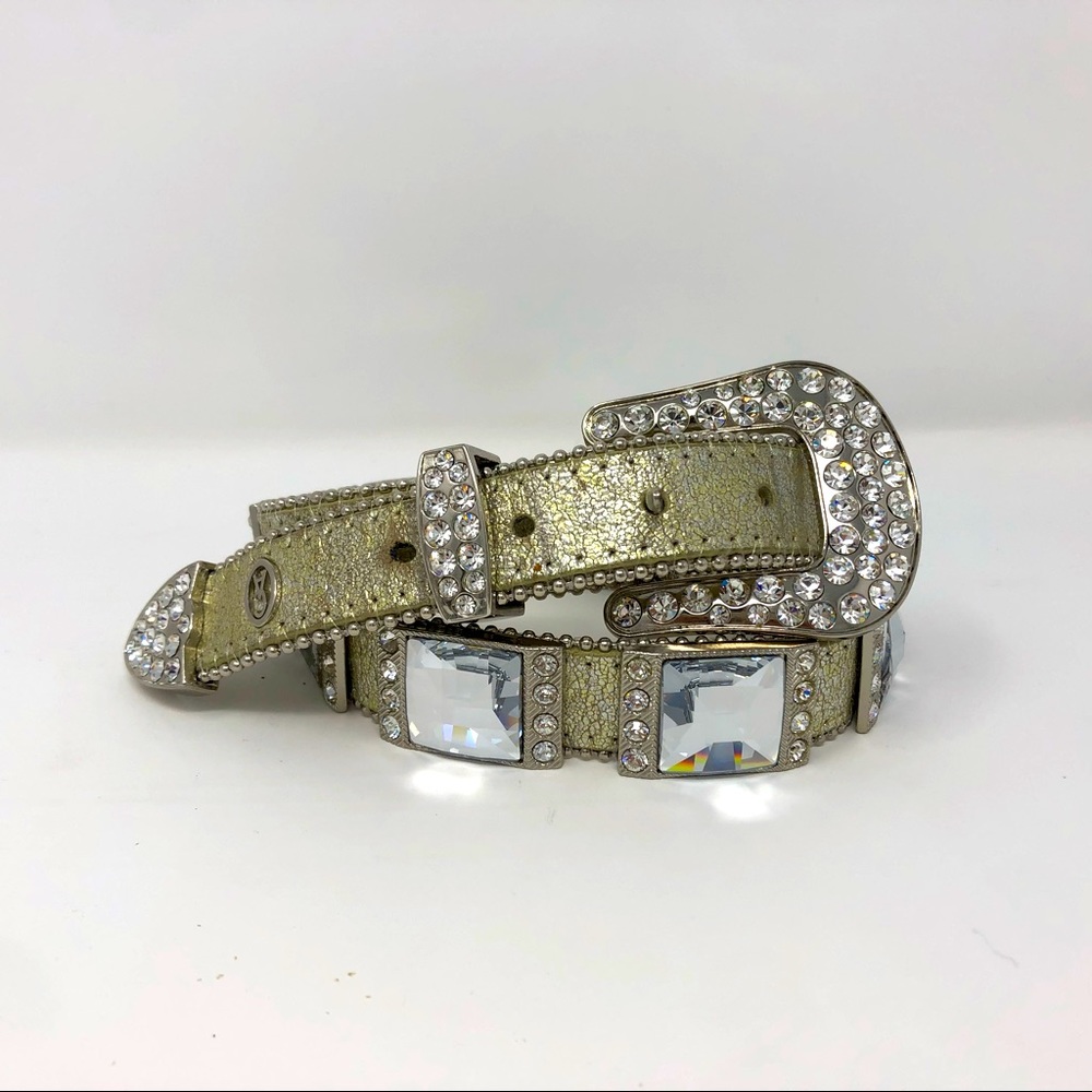 Christine Alexander Rhinestone Gold Belt